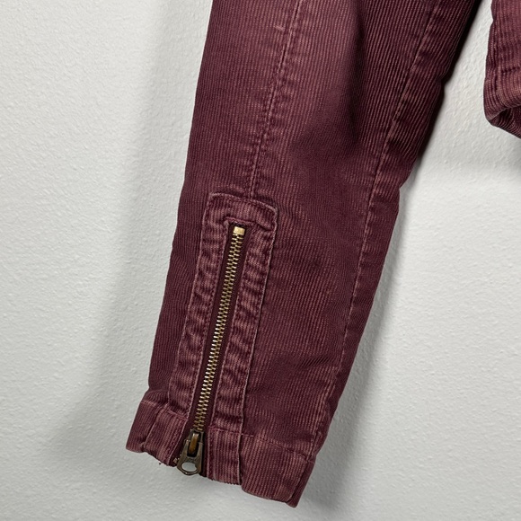 Abercrombie & Fitch Y2K Maroon Slim Fit Utility Jacket Moto Style Size M - Picture 8 of 9